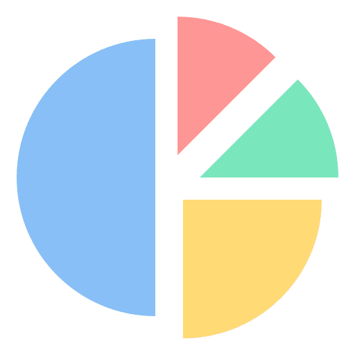 Pie chart portfolio pie chart investment icon
