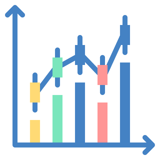 Bar chart business and finance graphic seo report icon Bar chart business and finance graphic seo report icon