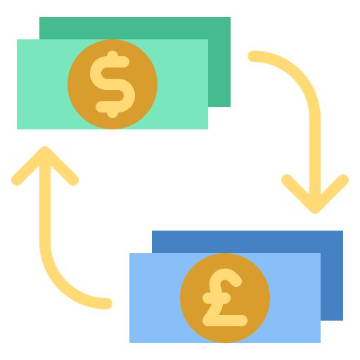 Exchange banking business business and finance icon Exchange banking business business and finance icon