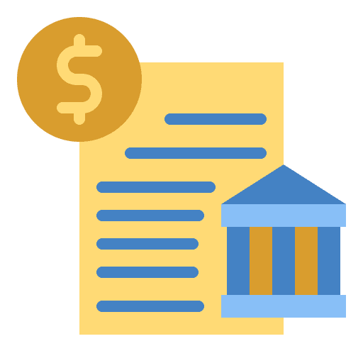 Loan contract debt bank icon Loan contract debt bank icon