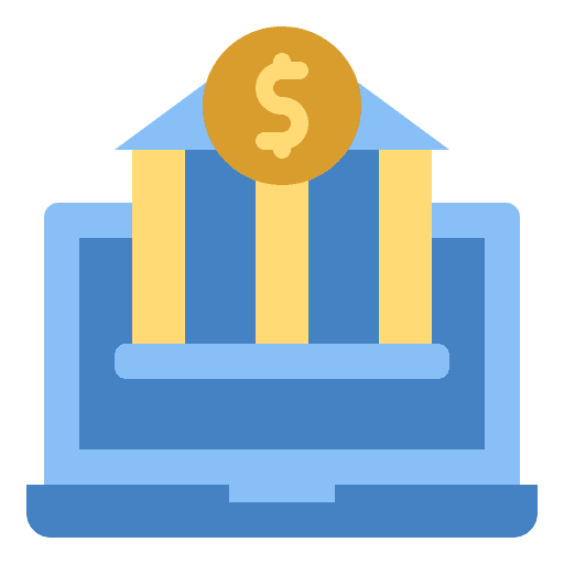 Online banking business and finance digital technology icon Online banking business and finance digital technology icon