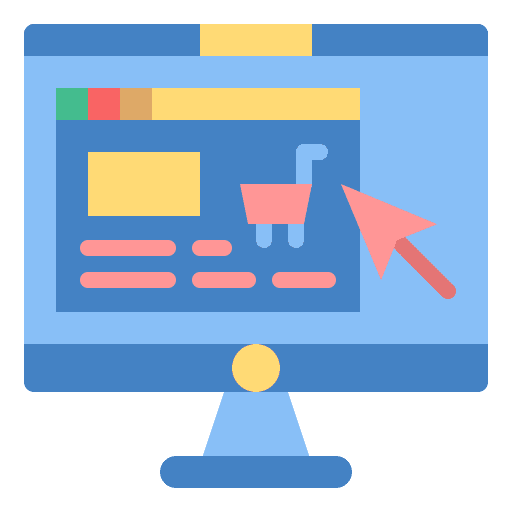 Online shopping online shop marketing screen icon Online shopping online shop marketing screen icon