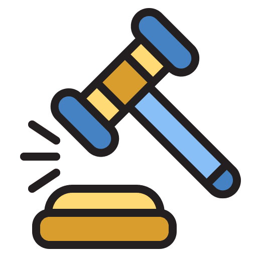 Auction legal verdict law icon Auction legal verdict law icon