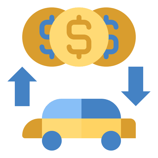 Car loan coin money car loan icon Car loan coin money car loan icon