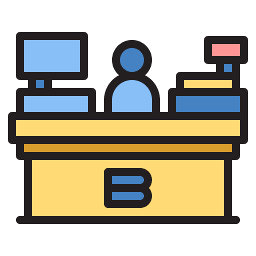 Cashier business people commerce icon