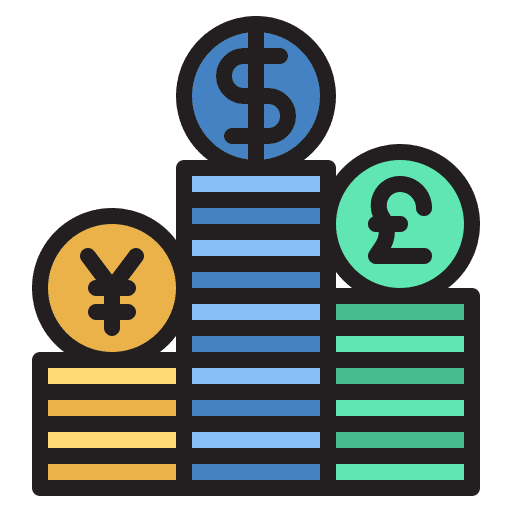 Coin money transip stack currency icon