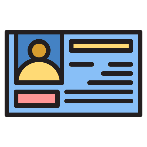 Id card identification id card business card icon Id card identification id card business card icon