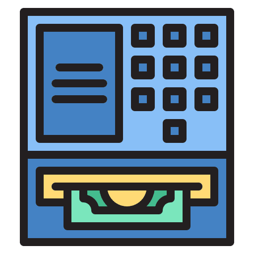 Cash machine business and finance payment cash machine icon Cash machine business and finance payment cash machine icon