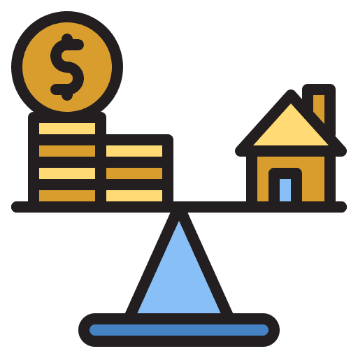 Mortgage investment real estate business and finance icon Mortgage investment real estate business and finance icon