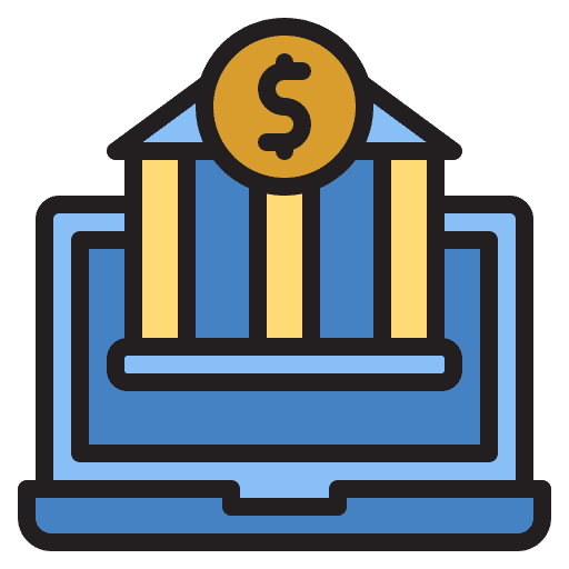 Online banking online banking laptop computer business and finance icon Online banking online banking laptop computer business and finance icon