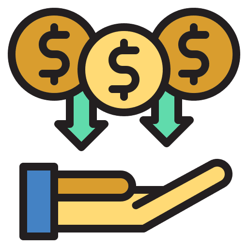 Profit coin cash business and finance icon Profit coin cash business and finance icon