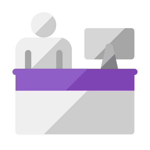 Cashier worker shopkeeper market icon