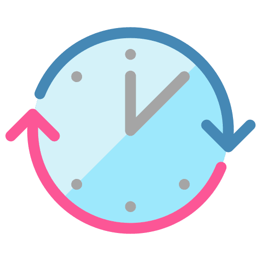 Clock shopping 24 hours time icon