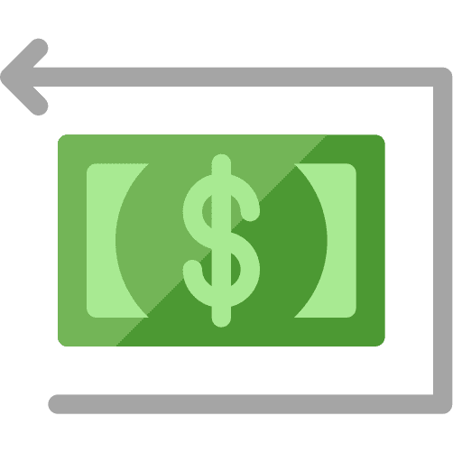 Money reimbursement refund market icon Money reimbursement refund market icon