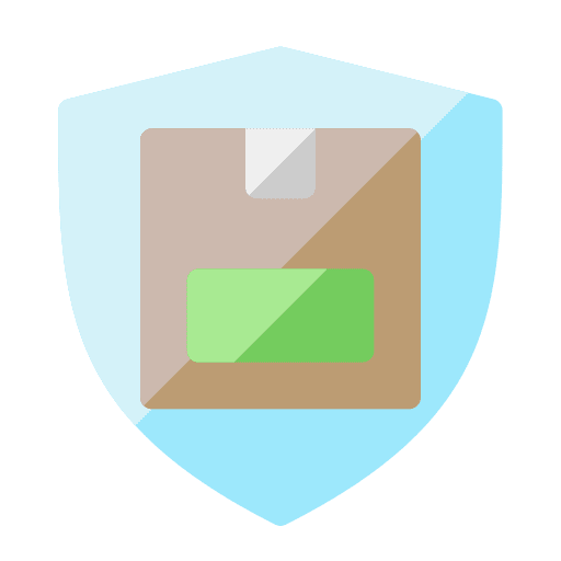 Shield shield shipping and delivery box icon Shield shield shipping and delivery box icon