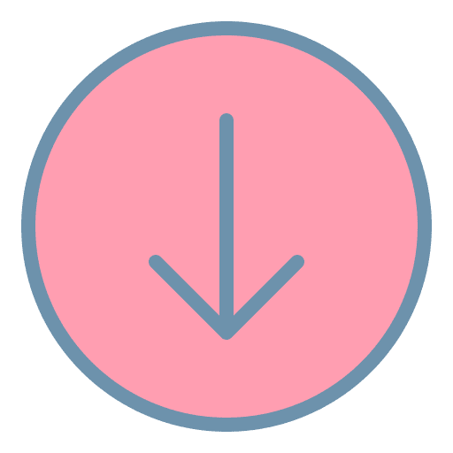 Download down arrow direction orientation icon