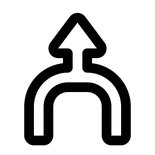 One way merger direction arrow icon