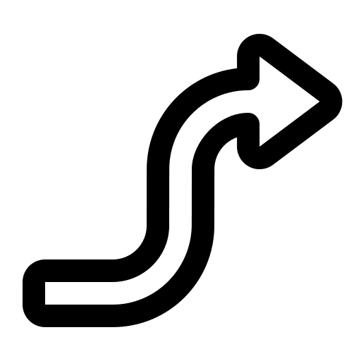 Right click directional next curved arrow icon