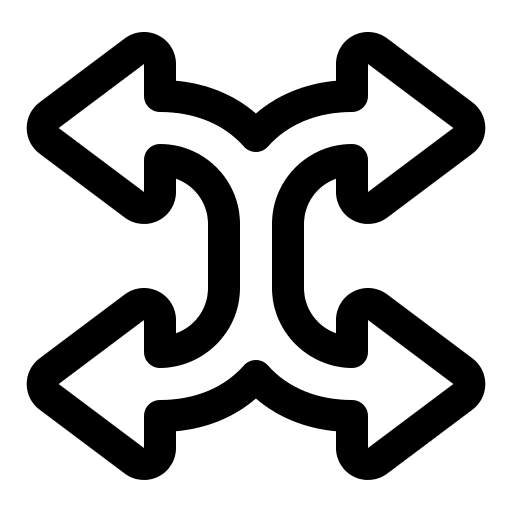 Cross symbol arrow max expand icon Cross symbol arrow max expand icon