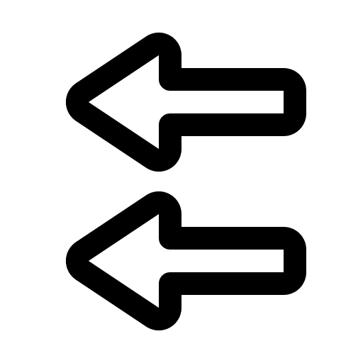 Fast backward arrows direction arrow left icon Fast backward arrows direction arrow left icon