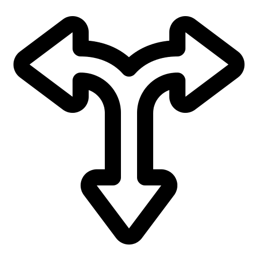 T junction arrow direction arrow symbol icon T junction arrow direction arrow symbol icon