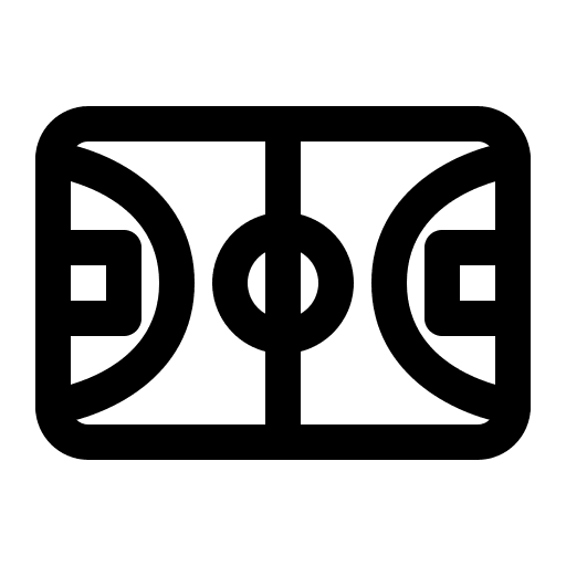 Field basketball sports and competition field icon