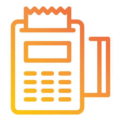 Credit card pos terminal commerce debit card icon