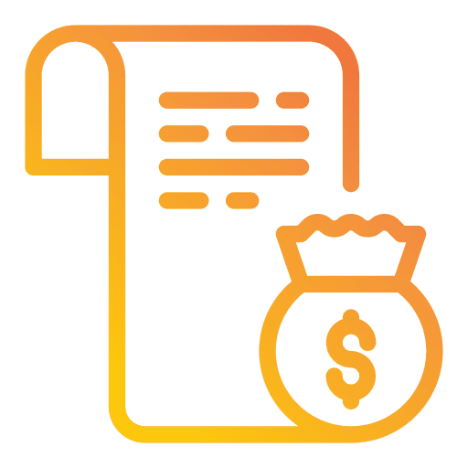 Invoice dollar symbol business and finance currency icon Invoice dollar symbol business and finance currency icon