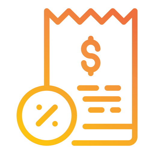 Invoice percentage dollar symbol business and finance icon Invoice percentage dollar symbol business and finance icon