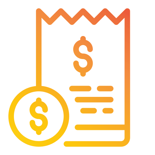 Invoice receipt business and finance payment icon
