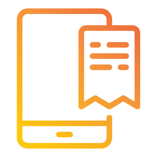 Invoice ticket invoice device icon