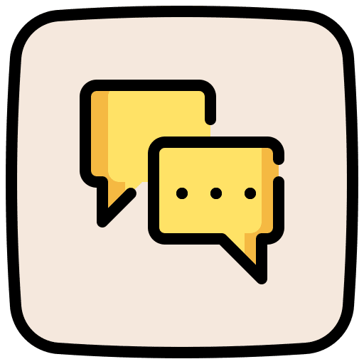 Conversation chat box speech bubble message icon
