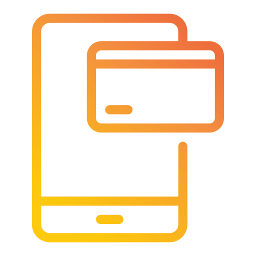 Credit card smartphone online payment payment method icon Credit card smartphone online payment payment method icon