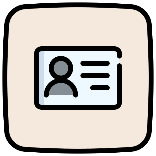 Id card business card id card pass icon