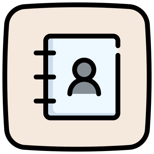 Phone book user contact book communications icon Phone book user contact book communications icon
