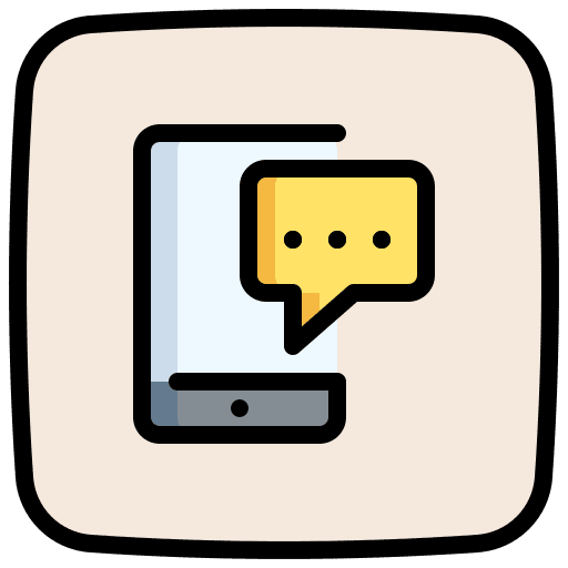 Chat smartphone message mobile phone icon Chat smartphone message mobile phone icon