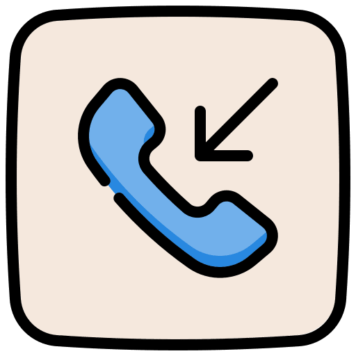 Incoming call communications telephone arrow icon Incoming call communications telephone arrow icon