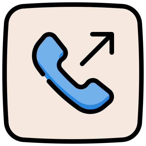 Outgoing call arrow phone interface icon Outgoing call arrow phone interface icon