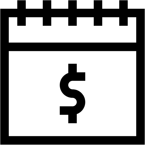 Calendar calendar currency time and date icon
