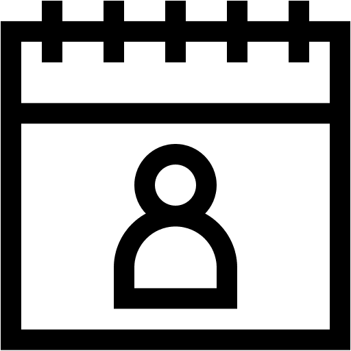 Calendar date of birth schedule time and date icon