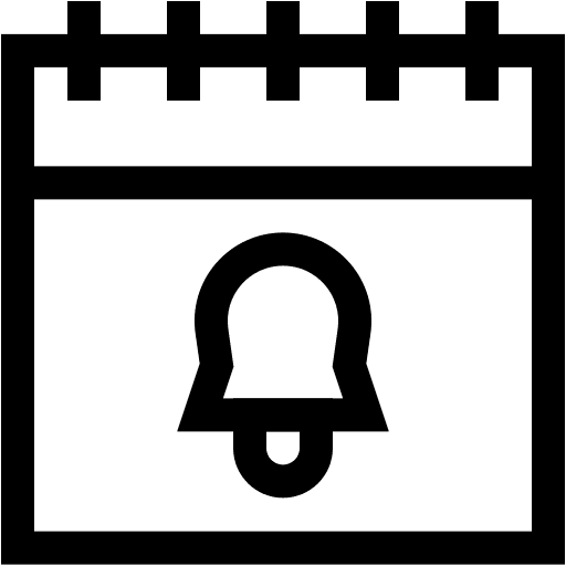 Calendar notification bell event calendar icon Calendar notification bell event calendar icon