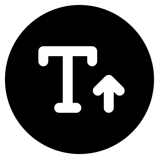 Font size text editor font size up arrow icon