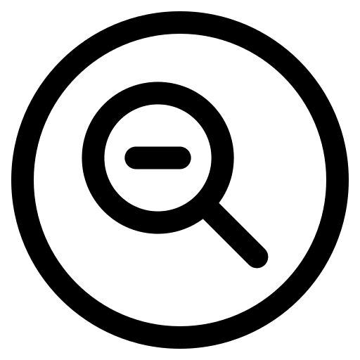 Zoom out magnifying glass loupe ui icon Zoom out magnifying glass loupe ui icon