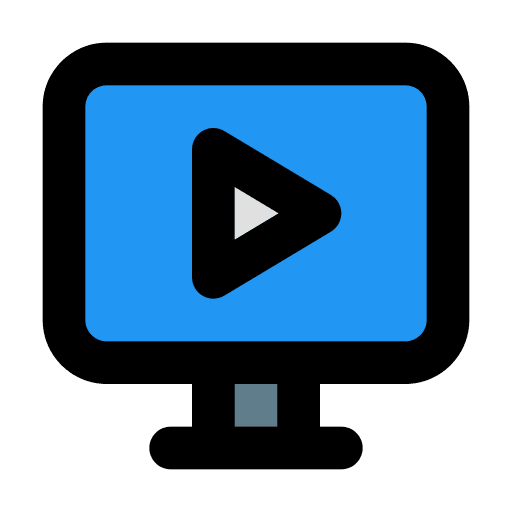Video streaming social media video webinar icon Video streaming social media video webinar icon