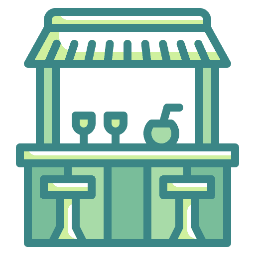 Bar buildings food and restaurant store icon
