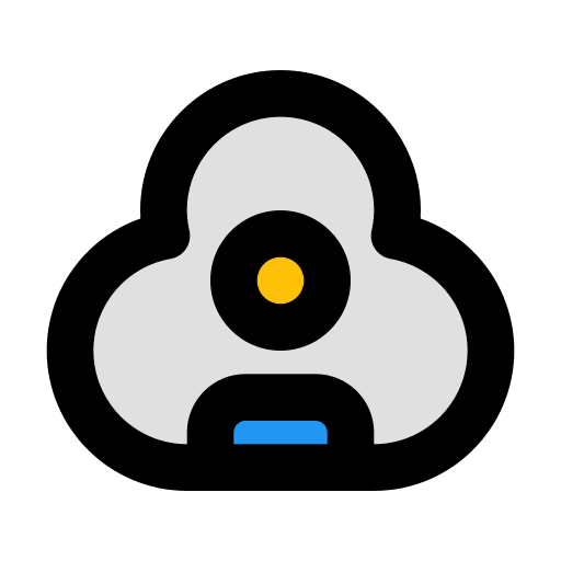Cloud user cloud computing customer base icon Cloud user cloud computing customer base icon
