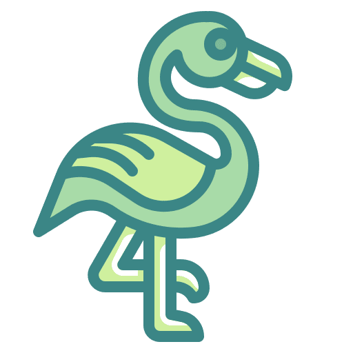 Flamingo garden animals fauna icon