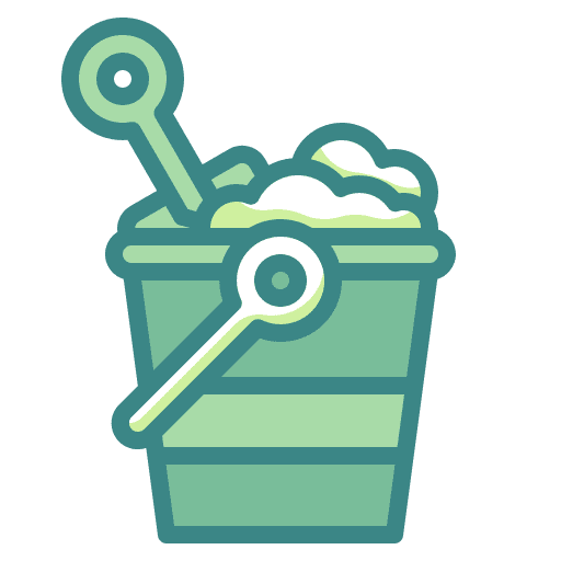 Bucket sand beach tool icon