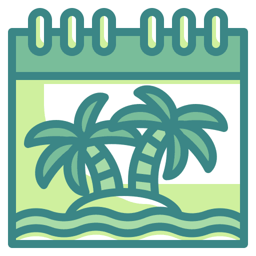 Calendar date holidays vacations icon
