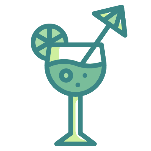 Cocktail drink food and restaurant leisure icon